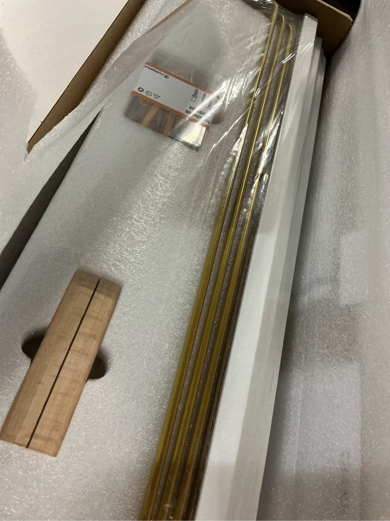 Condition photo showing New/Like New for forbena 24 inch bathroom floating shelves for wall set of 3, gold bathroom shelves over toilet wall mounted with rail, decorative hanging shelf for bedroom office living room decor (white and gold)