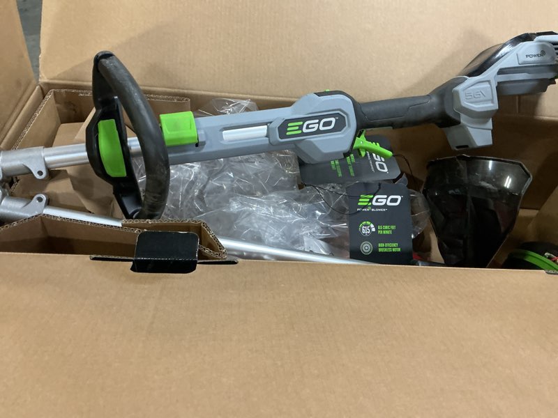 Condition photo showing As Is for ego power+ battery blower/trimmer kit (battery & charger)