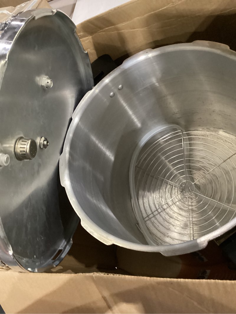 Condition photo showing Good Condition for 23-25qt+ aluminum pressure cooker, extra large capacity for commercial & home use,pressure canners for canning?multi-stove compatible bulk food preparation,presto 23 quart pressure canner