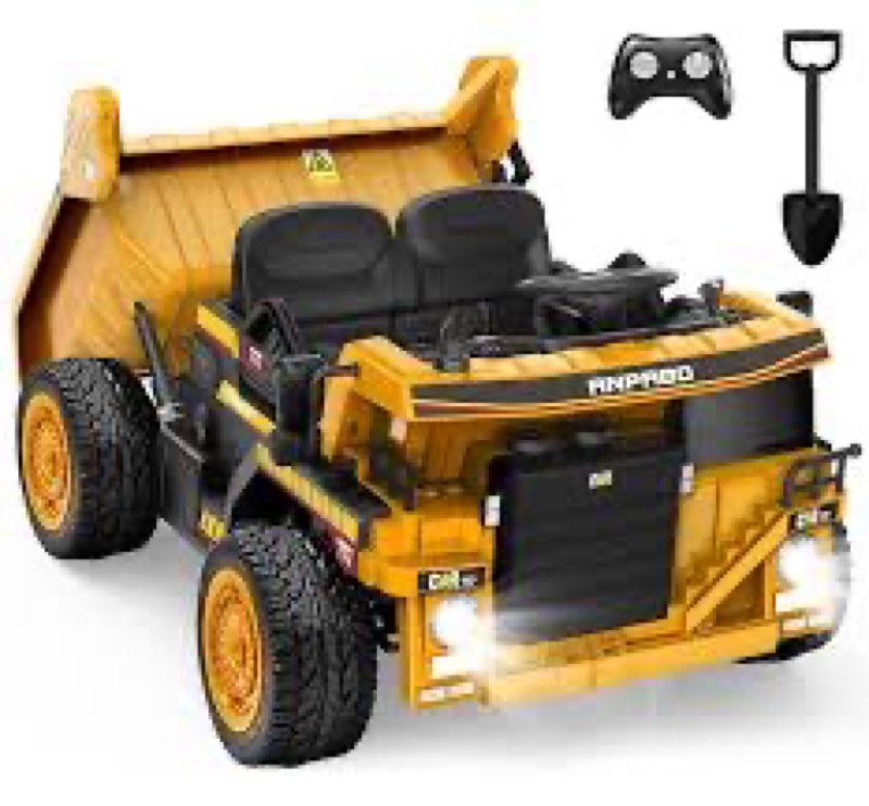 ANPABO 24V Powered Ride On Dump Truck with EVA Tires, Remote Control