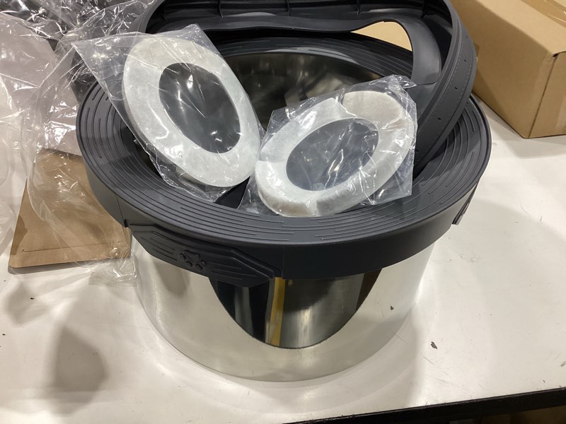 Condition photo showing Good Condition for 10l dog water bowl no spill 2.6 gallon super large capacity stainless steel no splash dog bowls 338oz slow drinking feeder with non-slip base pet water dispenser for dogs 10l+2 filters
