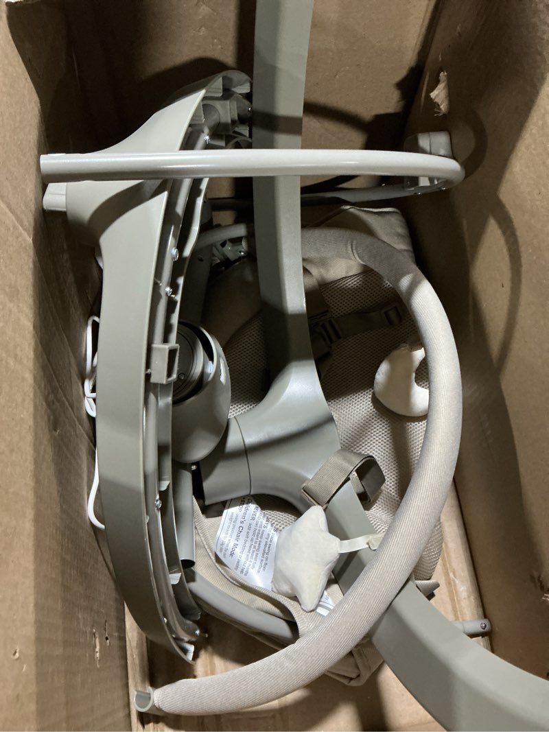 Condition photo showing As Is for similar to stock photo maxi-cosi cassia baby swings for infants: smart portable baby swing with music, lightweight & foldable baby swing, 360 rotation infant swing, classic oat