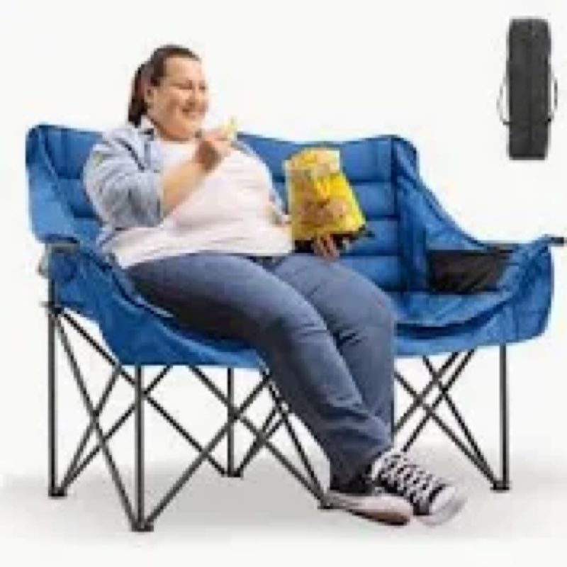 (Similar design)Mountain Summit Gear Quilted Loveseat, Blue