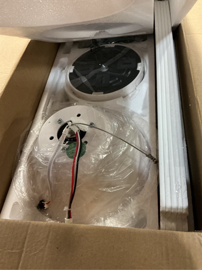 Condition photo showing New/Like New for addlon ceiling fans with lights, 42 inch low profile ceiling fan with light and remote control, flush mount, reversible, 3cct, dimmable, quiet, white small ceiling fan for bedroom indoor/outdoor use 42 inch white
