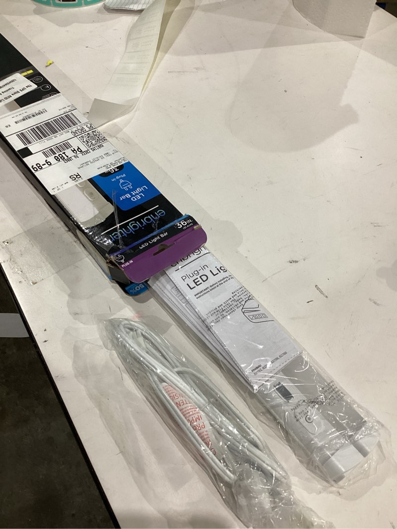 Condition photo showing Good Condition for Enbrighten 36 inch Plug-in Under Cabinet Lights, 2386 Lumens, Five White Settings from (2700K-6500K), Full Range Dimmable, One-Touch Sync Control, Linkable Under Counter Lights for Kitchen 82788-T1 36 inch White