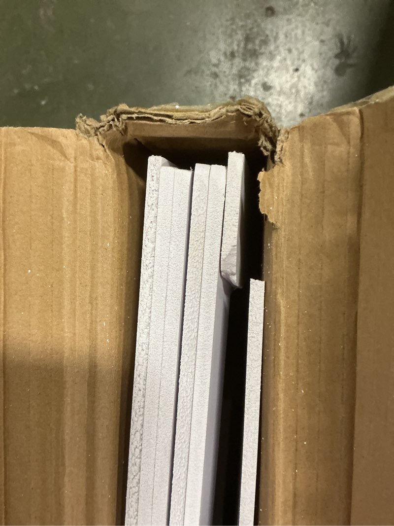 Condition photo showing As Is for 6 Pcs Mid Century Wainscot Kit 3D Wall Panels Accent Wall Molding Panel Ready to Assemble Wainscoting Panel for Interior Moulding Decor, Installed with Glue Not Include, 30.7 x 23.6 inch