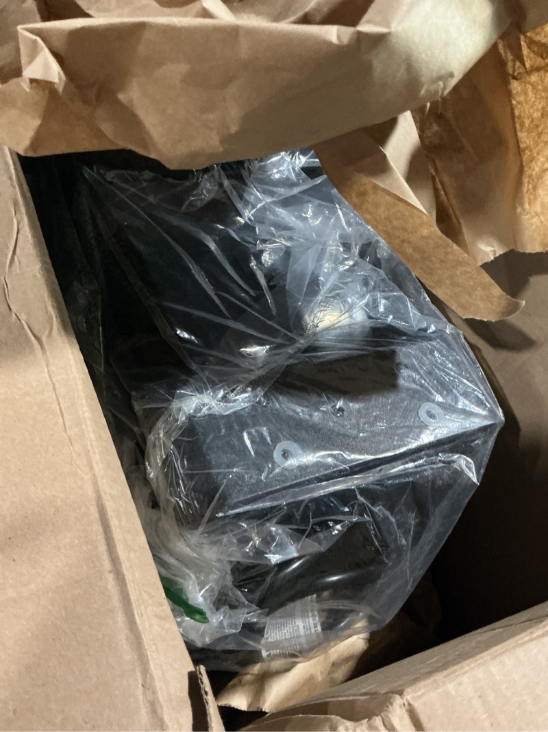 Condition photo showing As Is for lasko portable utility fan, 12” 289 cfm pivoting high velocity air mover blower fan, 3 speeds, 2 accessory outlets 120v, black, u12104 classic