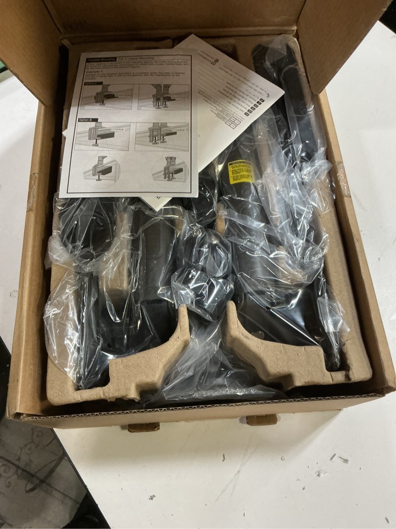 Condition photo showing Good Condition for HUANUO 17-32 Inch Dual Monitor Stand, Gas Spring Dual Monitor Mount, Monitor Stand 2 Monitors, Ergonomic Adjustable Tilt/Swivel/Rotate, Weight Max 19.8 lbs, VESA 75/100mm