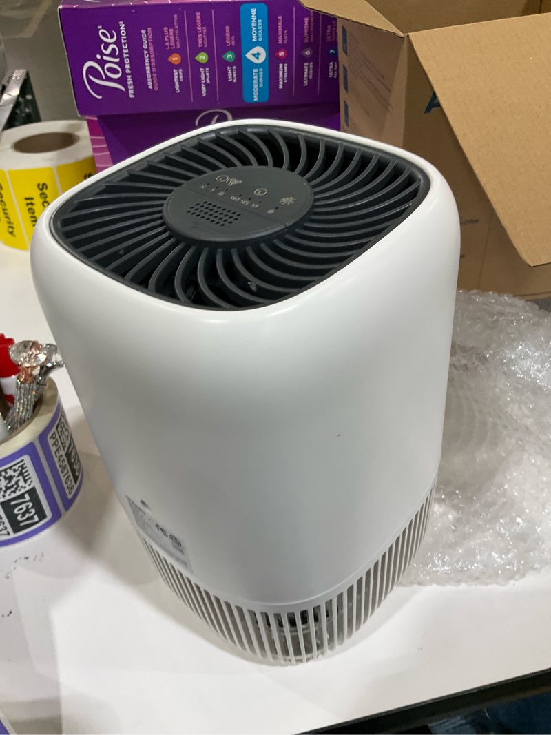 Condition photo showing Good Condition for Air Purifiers for Home with H13 Quiet HEPA Filter Up to 1076 Ft² for Pet Hair, Odors, Pollen, Smoke, Compact Air Cleaner with 3 Speeds, Timer, Aroma Quiet 360°Intake Filter, White
