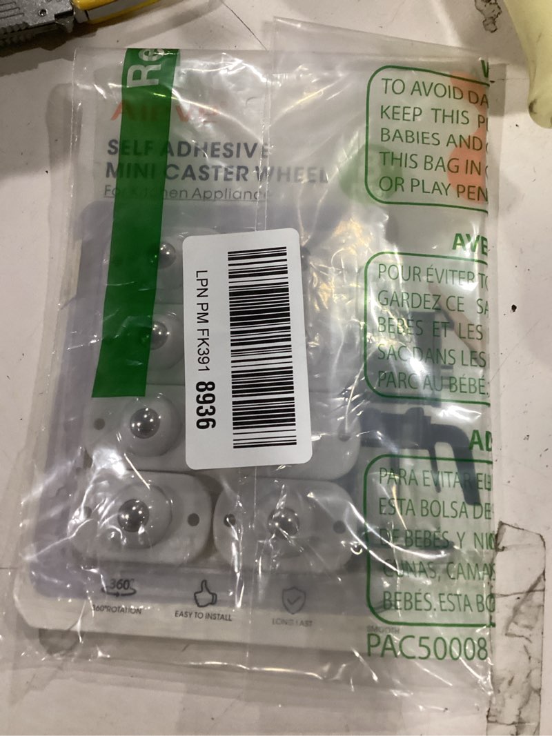 Condition photo showing Good Condition for aieve appliance rollers, 8 pack small appliance slider, self adhesive caster wheels, mini swivel wheels for kitchen countertop easy moving 1 metal ball bearing