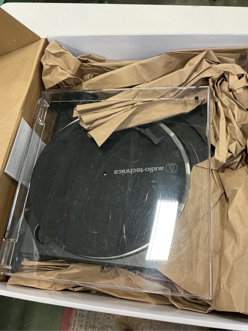 Condition photo showing As Is for Audio-Technica AT-LP60XBT-BK Fully Automatic Wireless Belt-Drive Turntable (Black) (ATLP60XBTBK) Black Standalone Turntable