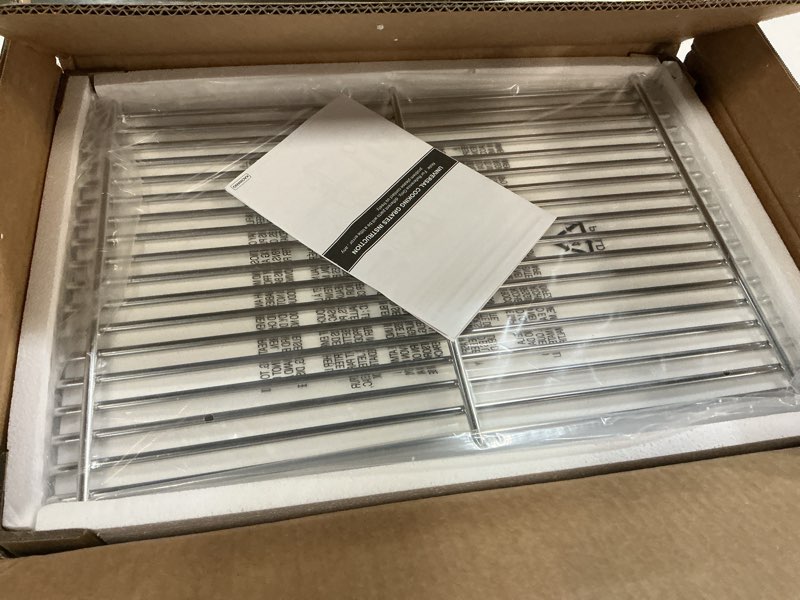 Condition photo showing New/Like New for uniflasy 19.5" grill grate for weber genesis 300 series, 304 stainless steel grill grate for weber genesis s330 s320 s310 e330 e320 e310, replacement grill grates for weber 7528/7524 19.5" x 12.9" stainless steel