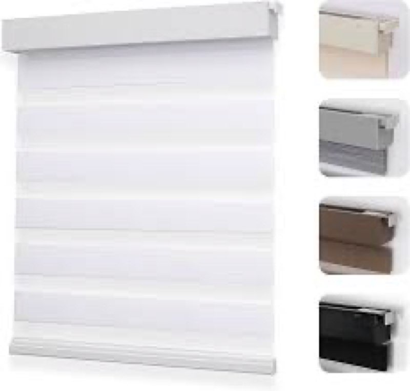 LazBlinds Cordless 1" Aluminum Horizontal Mini Blinds, Light Filtering Blinds for Windows, Blinds & 