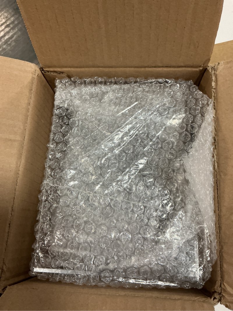 Condition photo showing New/Like New for red co. set of 3 sizes (6", 5", 4") acrylic round cylinder display nesting riser stands with hollow bottoms, crystal clear 6", 5", 4" clear
