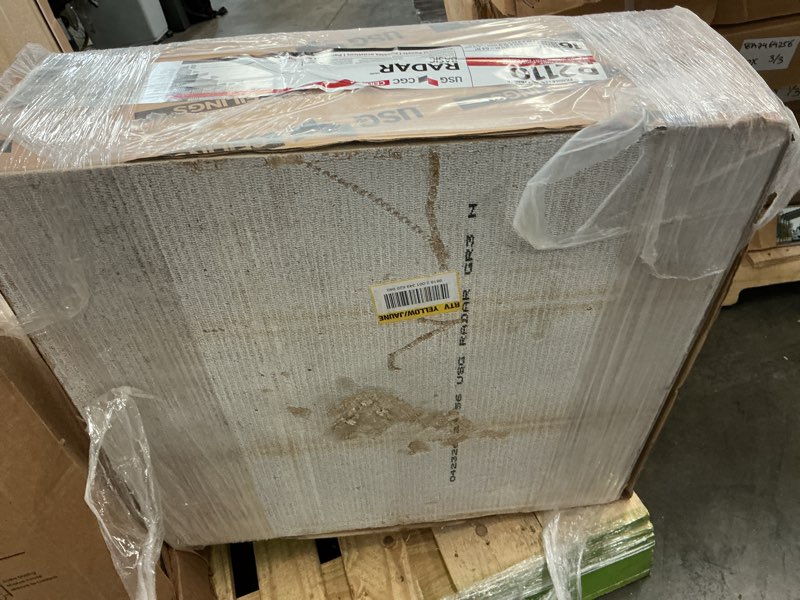 Condition photo showing Good Condition for usg ceilings 2 ft. x 2 ft. radar basic white square edge lay-in ceiling tile, case of 16 (64 sq. ft.)