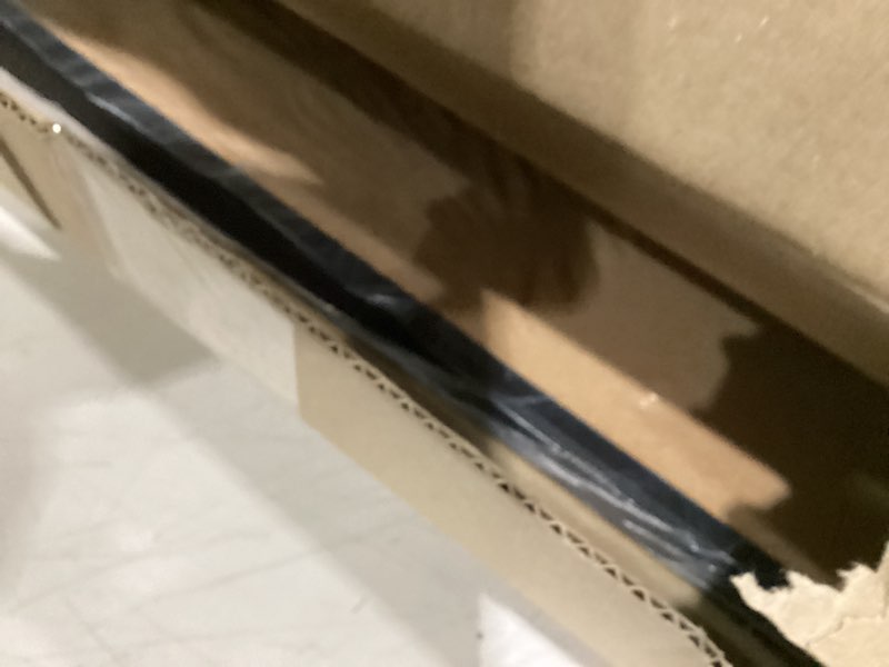 Condition photo showing As Is for viz-pro cork notice board, 36 x 24 inches, cork bulletin board with black aluminium frame