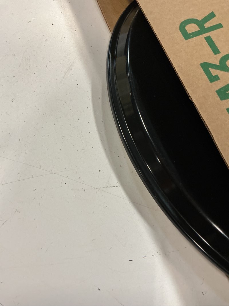 Condition photo showing Good Condition for New Star Foodservice Non-Slip Tray, Plastic, Rubber Lined, Round (Black, 18-Inch) Modern 18-Inch Black