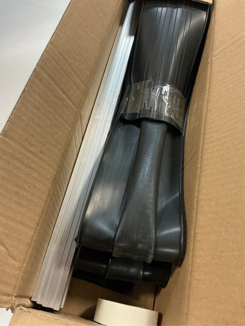 Condition photo showing Good Condition for 8 ft garage door seal bottom kit - heavy duty epdm rubber u+o ring weather stripping with pre-drilled aluminum track, universal replacement stops rain, drafts & pests, easy to install