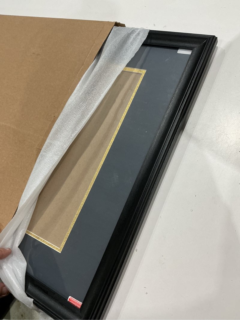 Condition photo showing Good Condition for ltyhhk 12x15 diploma frame solid wood black, displays 12x15 diplomas with black over gold mat or 16x20 inch without mat, 12x15 diploma frame 12x15 inch certificate frames (l23b1620bg1215) black 16x20 with mat 12x15
