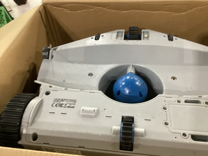 Condition photo showing As Is for automatic leaf robotic pool vacuum cleaner heavy?duty pool opening heavy debris 360° ultra?wide suction inlet, 1.85?gal x-large bag, 62 gpm flow, 90?min, autopark - ideal for inground aboveground pool