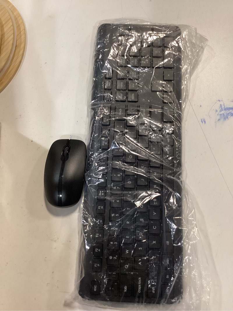 Condition photo showing Good Condition for Wireless Keyboard and Mouse Combo, Full-Size Silent Ergonomic Keyboard and Optical Mouse, Long Battery Life, 2.4GHz Lag-Free Cordless Mice Keyboard for Computer, Mac, Laptop, PC, Windows