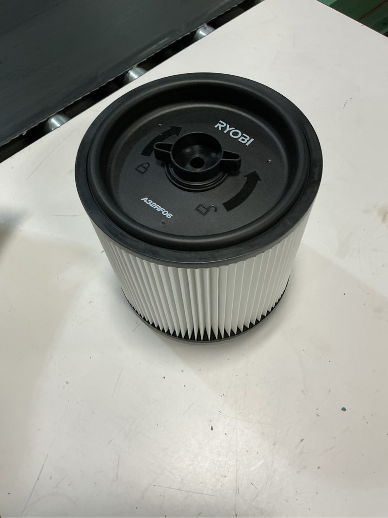 Condition photo showing As Is for replacement filter for ry40wd01 ryobi 40v 10 gallon wet/dry vac