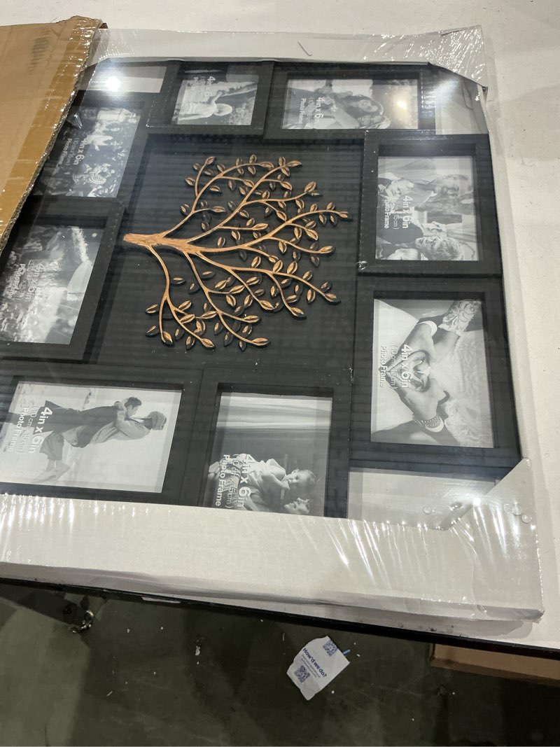 Condition photo showing Good Condition for hello laura - picture frame collage large wall hanging photo frames elegant tree collage frame gifts for family friends 4x6 inch home wall decor gallery display (black - copper tree)
