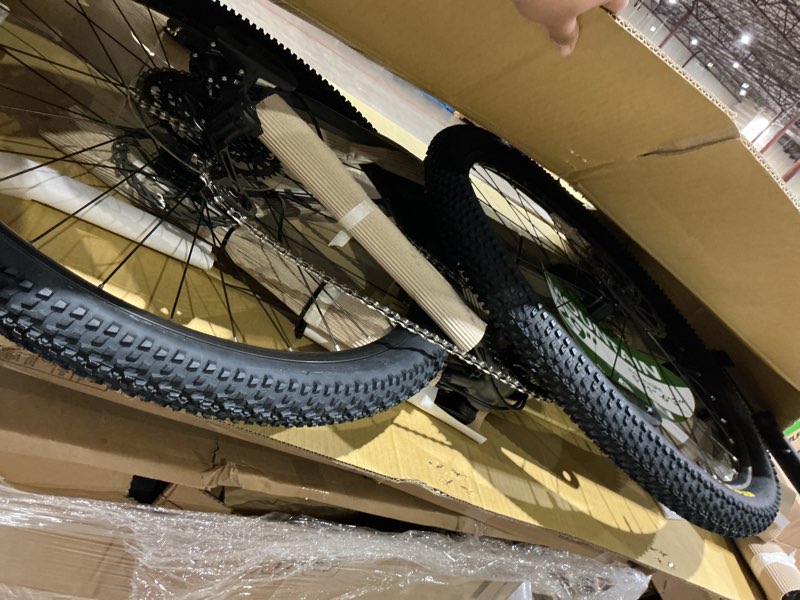 Condition photo showing As Is for 29" ozark trail ridge mountain bike, large frame, fits riders 5'9" - 6'2"+, gray, adult, unisex