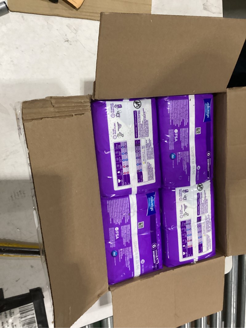 Condition photo showing New/Like New for always discreet incontinence pads - 6 drop extra heavy long pads - 112ct