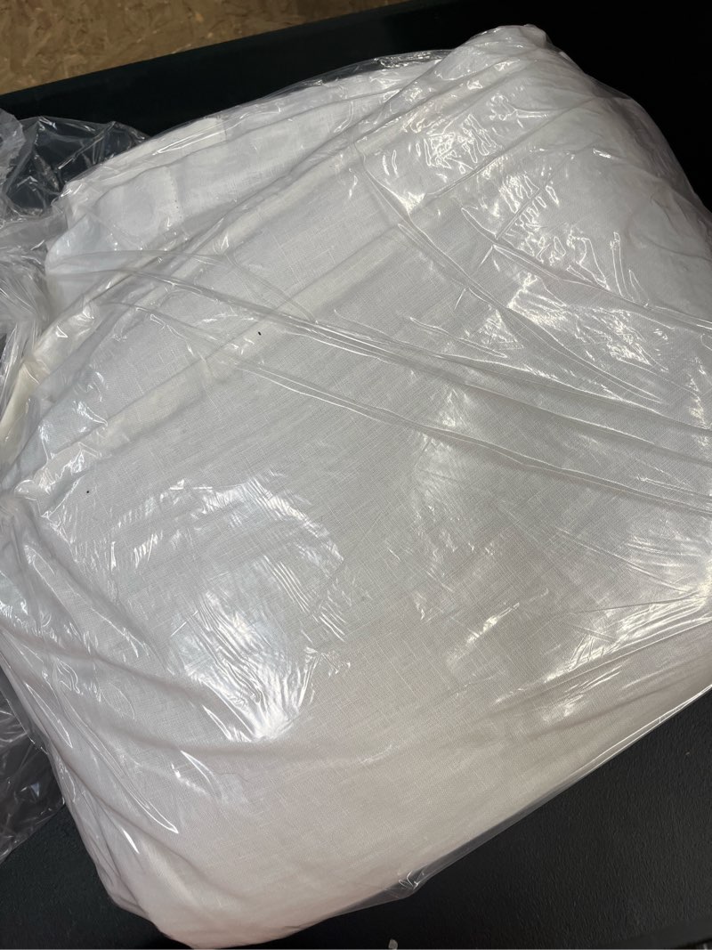 Condition photo showing New/Like New for european linen room darkening curtain, 96x108, white