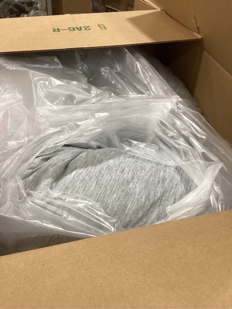 Condition photo showing As Is for Momcozy Pregnancy Pillows for Side Sleeping, J Shaped Maternity Body Pillow for Pregnancy, Soft Pregnancy Pillow with Jersey Cover for Head Neck Belly Support, Grey