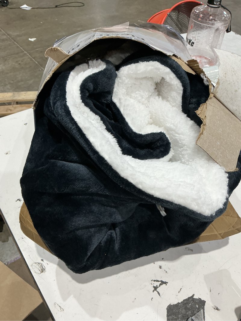 Condition photo showing Good Condition for heated throw blanket with 1-9 hrs timer auto-off & 8 heating levels,flannel electric blanket throw etl certification,machine washable full body warming blankets blue 62*84
