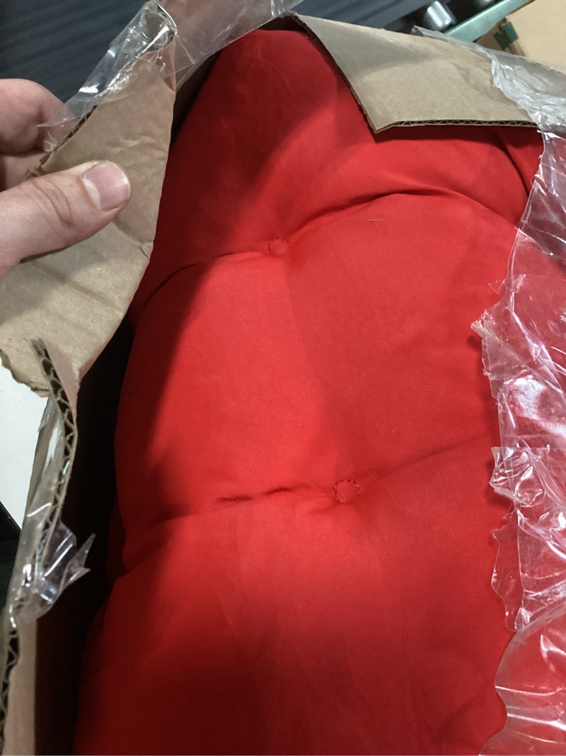 Condition photo showing Good Condition for enipate weather resistant cushions for adirondack chair high back rocking chair cushion indoor outdoor patio tufted lounge cushion seat pads red