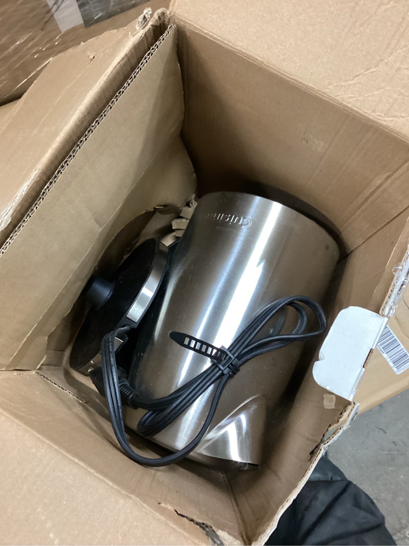 Condition photo showing As Is for Cuisinart PerfecTemp 1.7-Liter Electric Kettle, Cordless Electric Tea Kettle, 1500W for Fast Heat-Up, 6 Preset Temperatures, 30-Minute Keep Warm, Stay Cool Nonslip Handle, CPK-17P1 Stainless Steel PerfecTemp