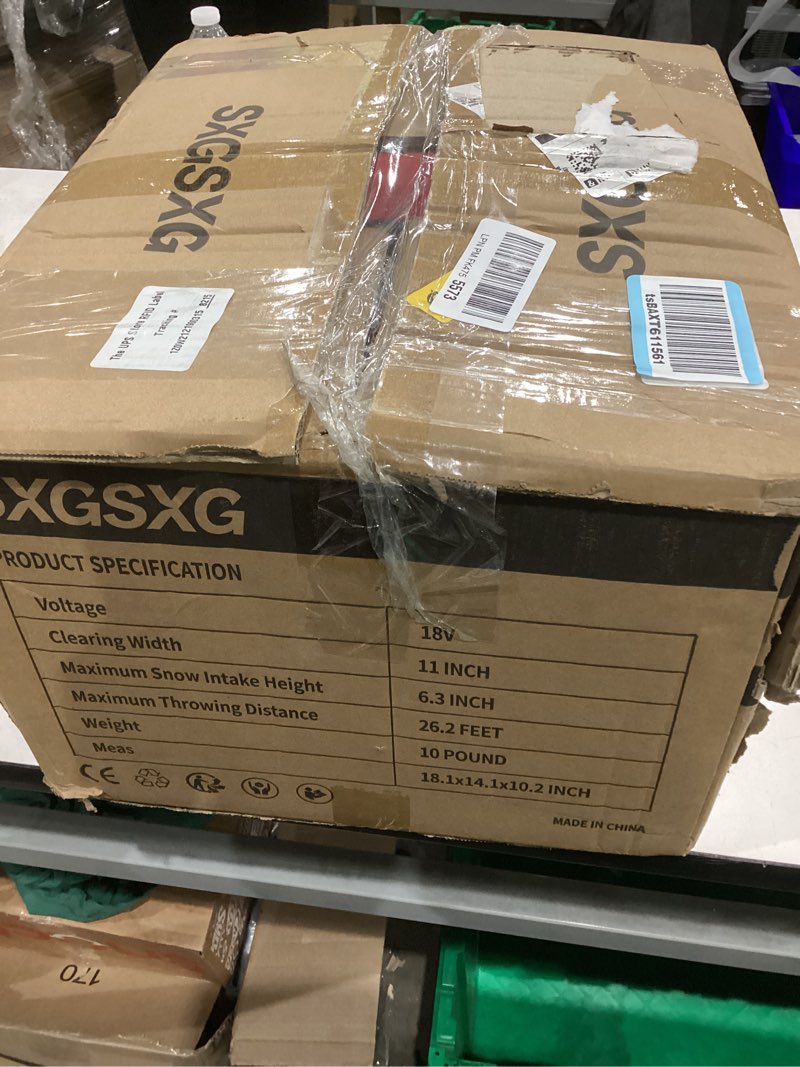 Condition photo showing As Is for Electric Snow Shovel for Milwaukee M18 18V Battery, 11" Brushless Snow Blower with Adjustable Handle, Max 26 FT Snow Thrower, Cordless Snow Shovel M18 for Driveway, Sidewalk, Patio, Deck (No Battery) Compatible with Milwaukee Battery