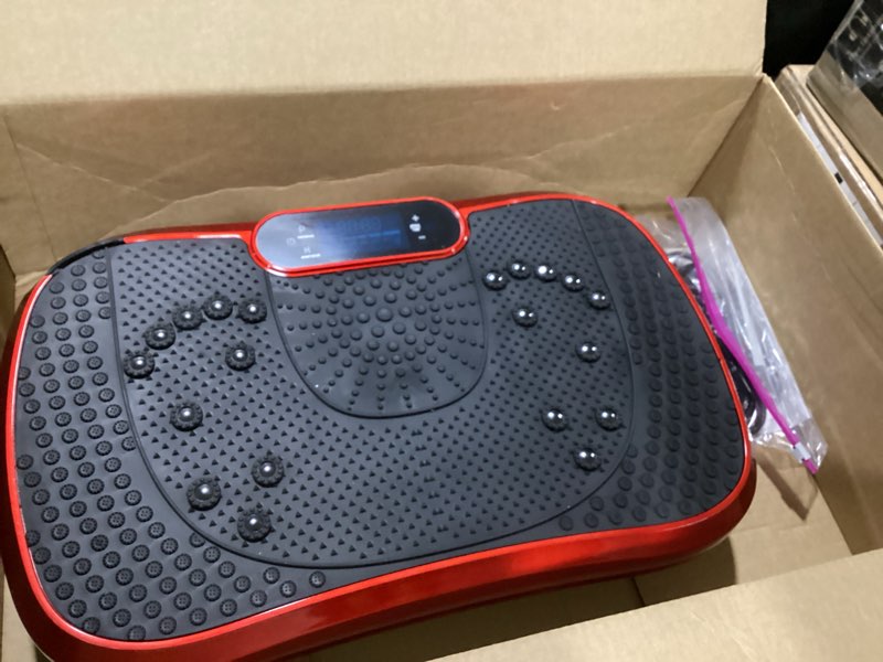 Condition photo showing Good Condition for AXV Vibration Plate Fitness Platform Exercise Machine Vibrating Shaking Full Body Shaker Workout Vibrate Stand Shake Board Sport Gym for Weight Loss Fat Burner for Women Men SLIM-BT.RED