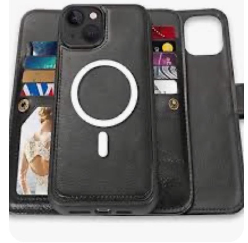 CASEOWL Compatible with iPhone 14 Pro Max Case Wallet Magsafe, Magnetic Detachable Folio Leather Phone Case Wallet with 9 Card Holder, Hand Strap for Women, Rose Gold