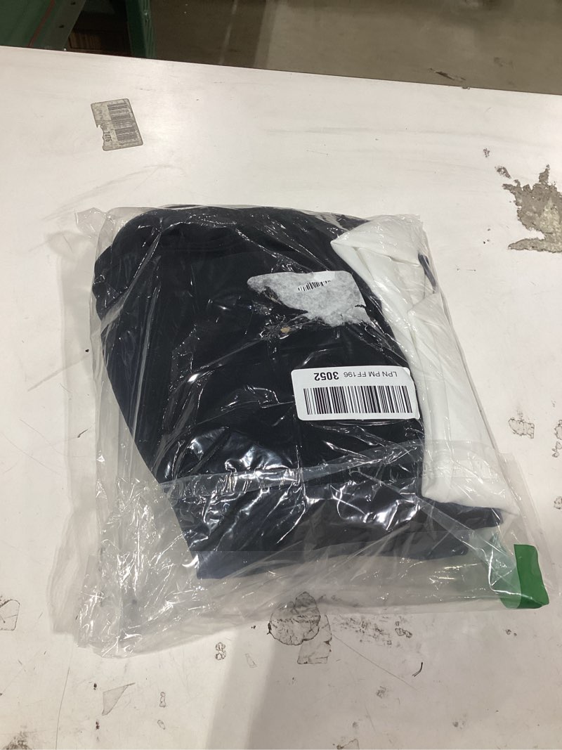 Condition photo showing New/Like New for adrianna papell sleeveless stretch crepe jumpsuit with chiffon overlay standard 16 black ivory