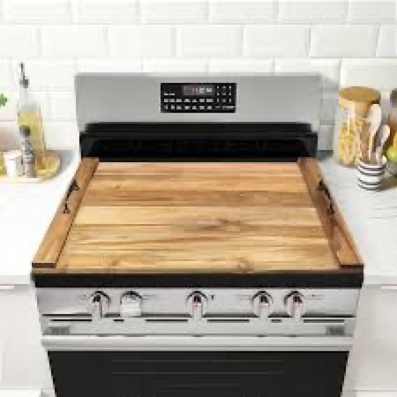 wood stove top cover noodle board for electric stove and gas stove with handles incomplete 