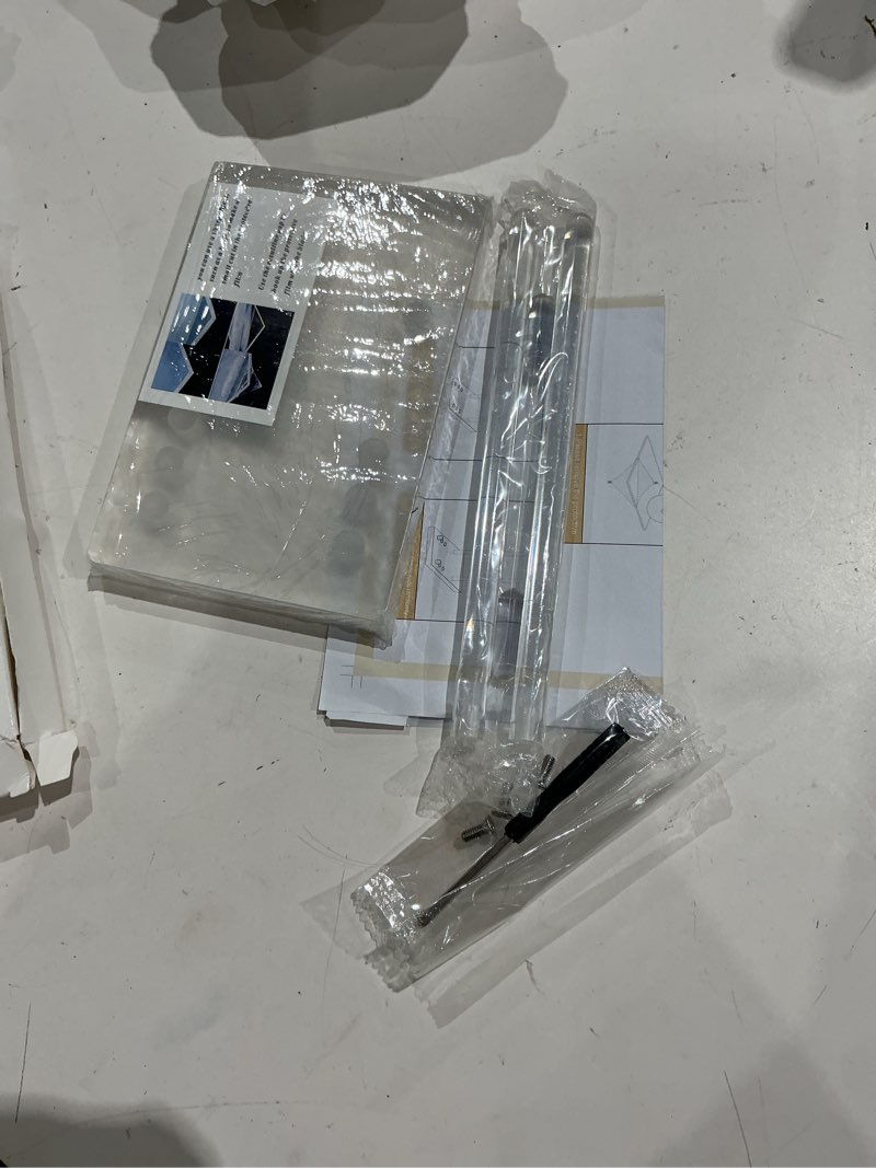 Condition photo showing Good Condition for acrylic plate stand for display, adjustable clear acrylic plate holder picture easel stand, book stand and display holder for 6-14 inch decorative plate, record, plaque, photo, platter, tabletop art