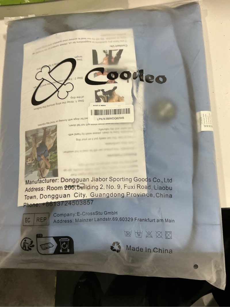 Condition photo showing New/Like New for coodeo dog carry sling, emergency backpack pet legs support & rehabilitation dog lift harness for nail trimming, dog carrier for senior dogs joint injuries, arthritis, up and down stairs(2xl, blue) xx-large blue