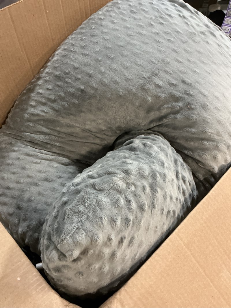 Condition photo showing Good Condition for Twin Z Pillow Blue - Breastfeeding, Bottlefeeding, Tummy Time, Reflux, Support and Pregnancy! No Foam! The Ultimate Baby Essentials! The Best in Twins Baby Gear!