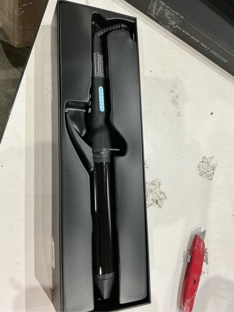 Condition photo showing Good Condition for bio ionic long barrel styler  1.5  curling iron  curling wand  adjustable heat  hair curler