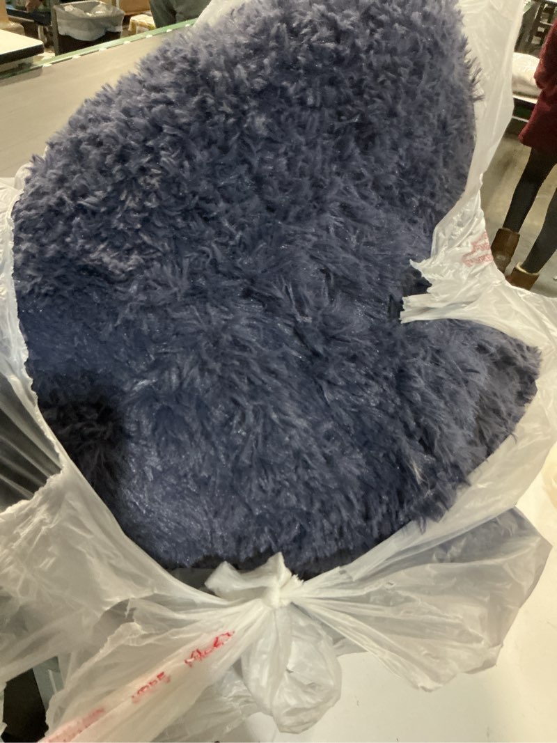 Condition photo showing As Is for KAS Bliss 1573 Purple Shag Area Rug 8’X 10’Rectangle Hand Woven