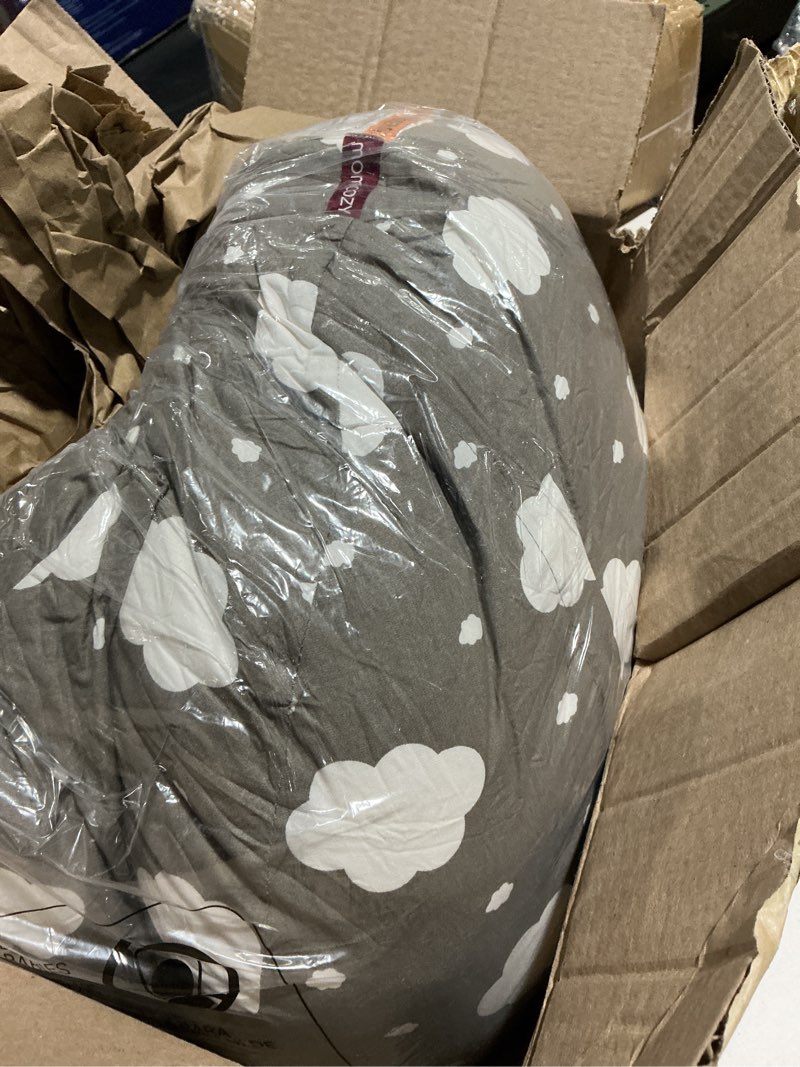 Condition photo showing As Is for Momcozy Original Nursing Pillow for Breastfeeding-Pioneering Safety Fence- Wider Feeding Pillows for More Support for Mom & Baby- Easier Nursing & Hand Free- Fit for All, Removable Cotton Cover Grey