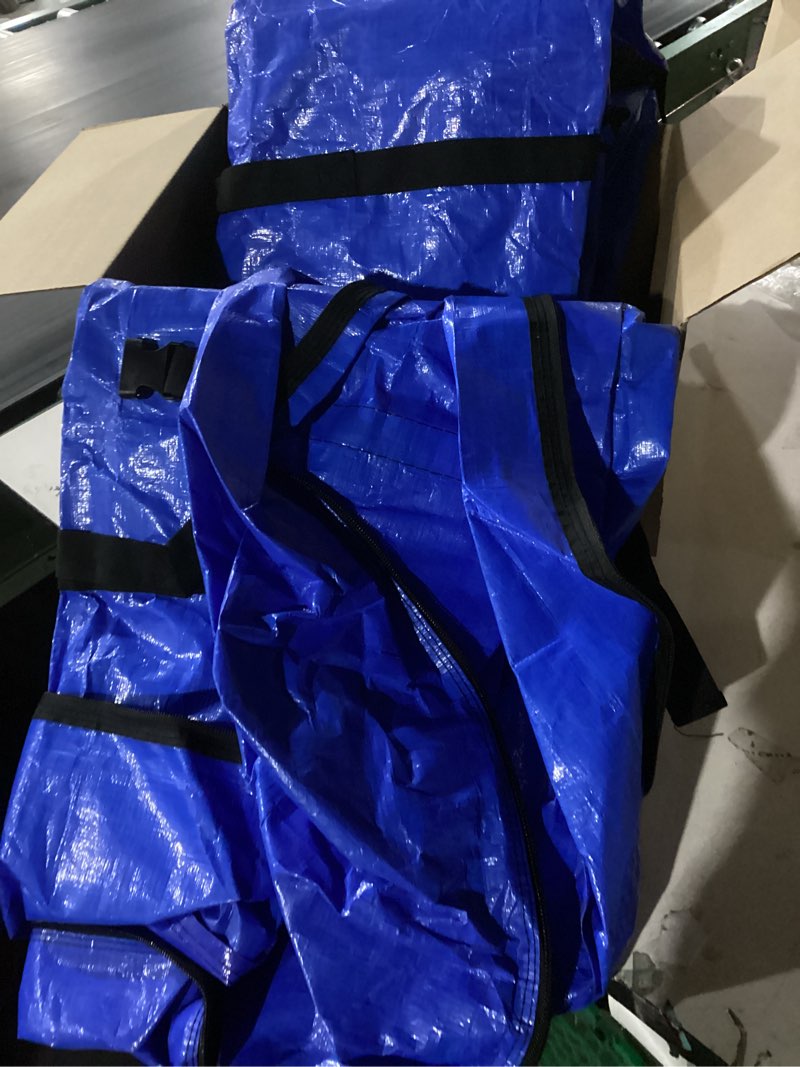 Condition photo showing Good Condition for extra heavy duty large moving bags with strong zipper & comfortable handles, sturdy & durable clothes storage bags totes bins, dark blue packing moving boxes (1-pack)