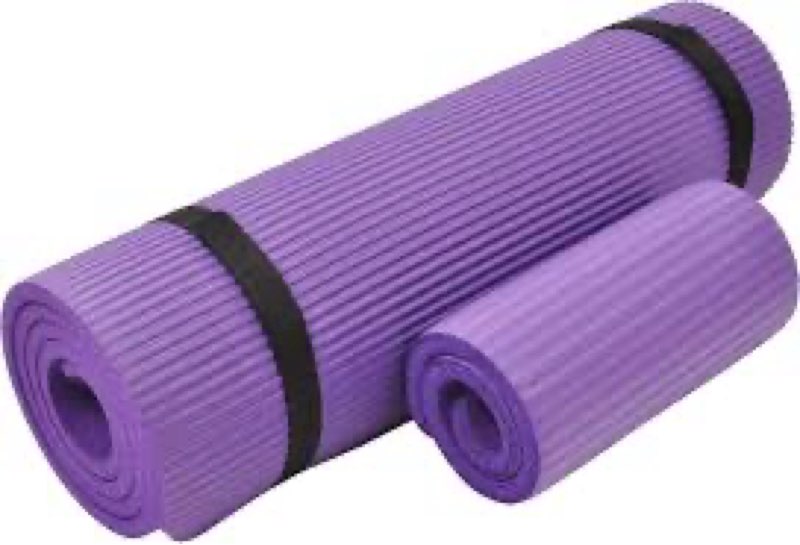 Elevon 1/2-Inch Extra Thick Yoga Mat with Knee Pad, High Density Non-Slip Exercise Mat for Pilates, Stretching & Workouts, Includes Carrying Strap Purple 
