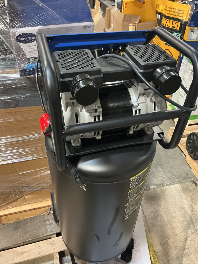 Condition photo showing Good Condition for kobalt quiet tech 26-gallon portable electric 150 psi vertical air compressor item #905518 |