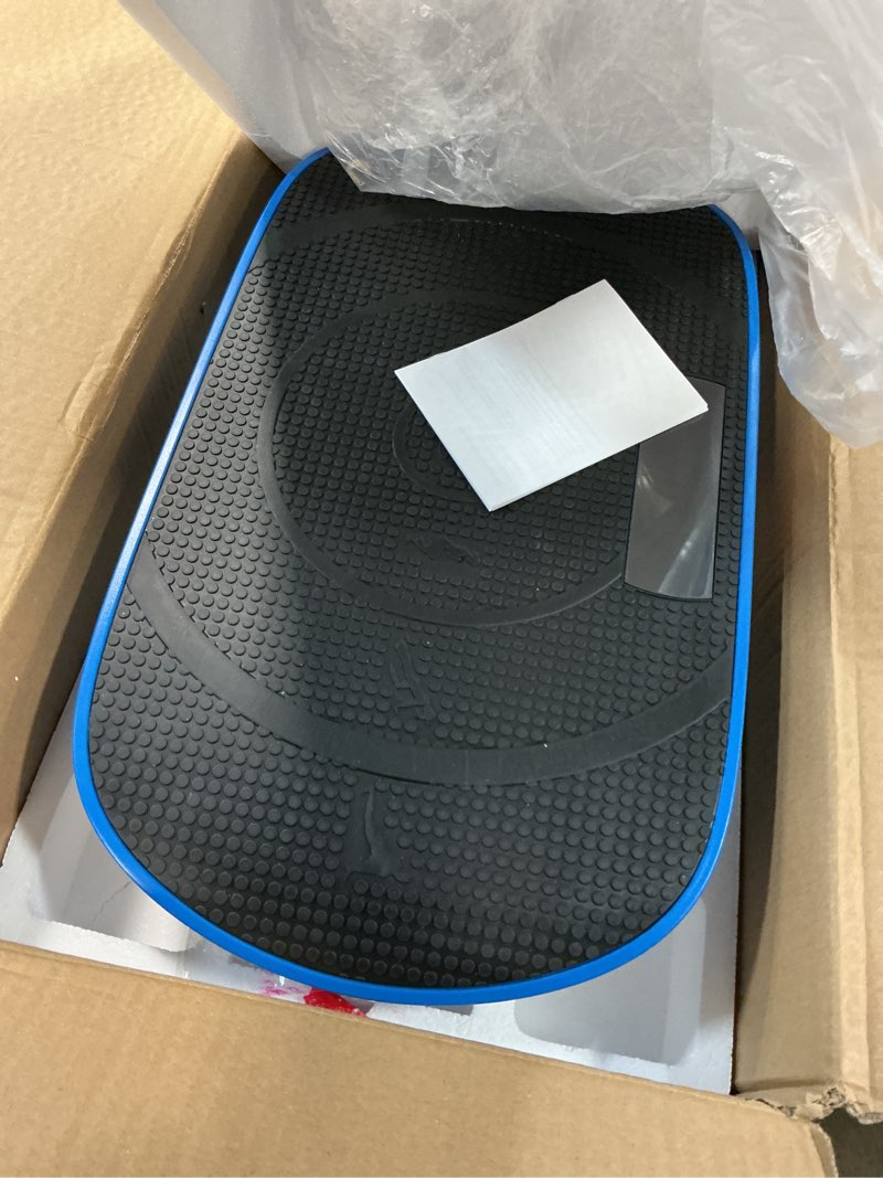 Condition photo showing Good Condition for MERACH Vibration Plate Exercise Machine, Curved Vibration Plate for Lymphatic Drainage Weight Loss, Vibrating Plate with Real-Time Calorie Tracking on LED Display, Workout Equipment for Home Women Men Blue