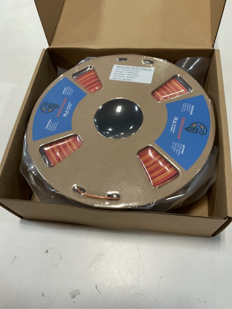 Condition photo showing New/Like New for goto guard silk pla rainbow filament?pla filament 1.75mm multicolor changing with green blue purple pink yellow,3d printing filament 1kg/2.2lbs for most fdm 3d printer 1silk candy rainbow